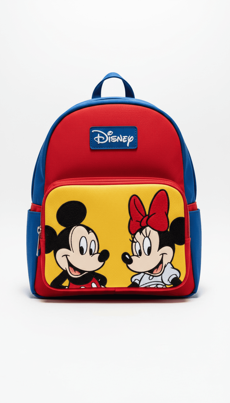 Disney-licensed backpack shown against a white studio background